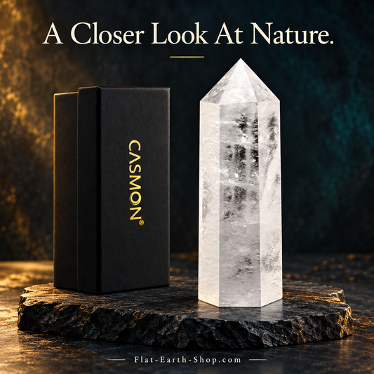 Clear Quartz Crystal Obelisk — 10–11cm — complementary dark product view