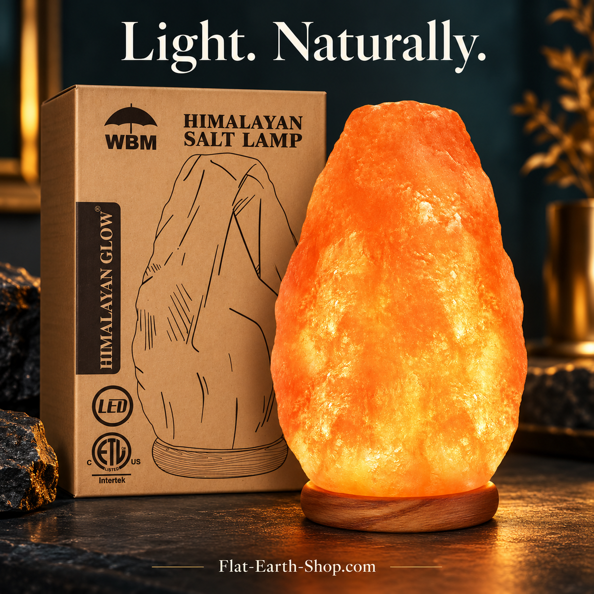 Himalayan Salt Lamp — USB Touch Dimmer — complementary dark product view