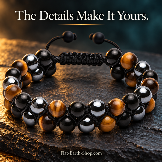 Tiger’s Eye, Obsidian & Hematite Bead Bracelet — complementary dark product view