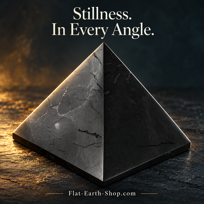 Shungite Pyramid — Choice of Sizes & Finishes — dark studio product view