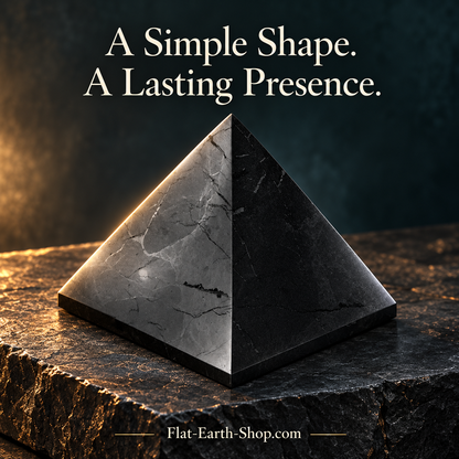 Shungite Pyramid — Choice of Sizes & Finishes — complementary dark product view