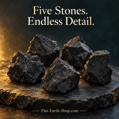 Premium Raw Shungite Stones – Natural Crystal Rocks — complementary dark product view