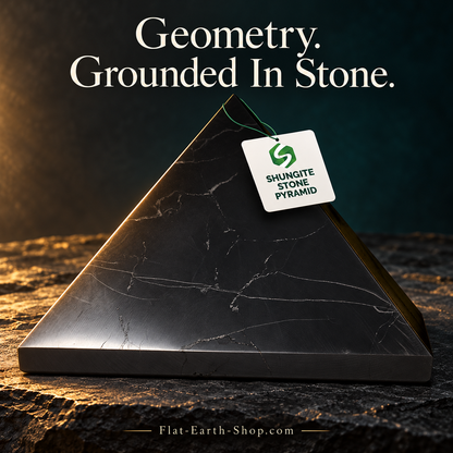 Authentic Shungite Pyramid — dark studio product view