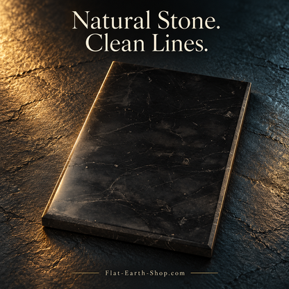 Shungite Tile Plate — Choice of Sizes & Finishes — dark studio product view