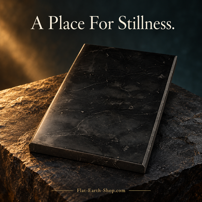 Shungite Tile Plate — Choice of Sizes & Finishes — complementary dark product view