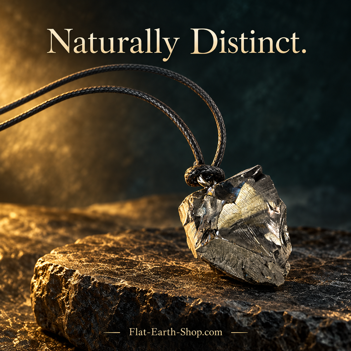 Elite Shungite Pendant Necklace — complementary dark product view