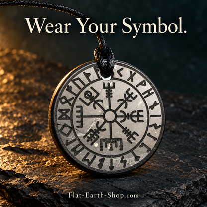 Round Shungite Talisman Pendant — dark studio product view