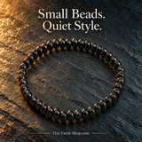 Handcrafted Shungite Bead Bracelet — dark studio product view