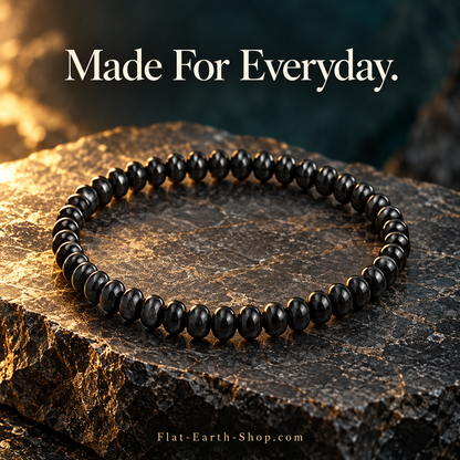 Handcrafted Shungite Bead Bracelet — complementary dark product view