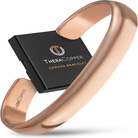 Handmade Pure Copper Bracelet Cuff — Authentic Tibetan Bangle for Men & Women