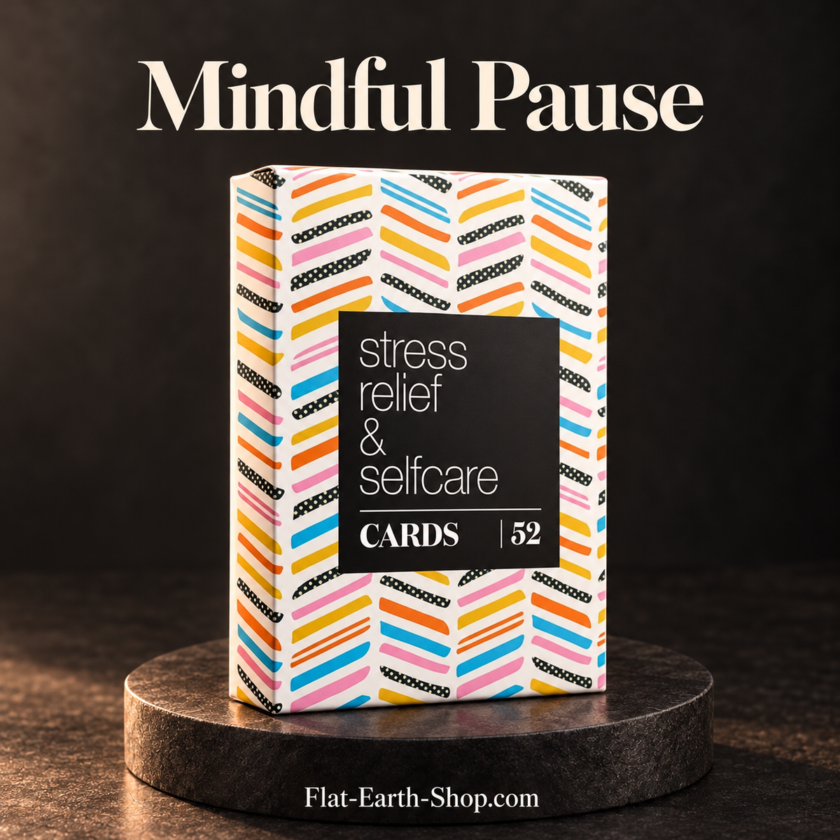Mindfulness & Self-Care Cards — Mindful Pause | 52 Exercises — dark studio view 1