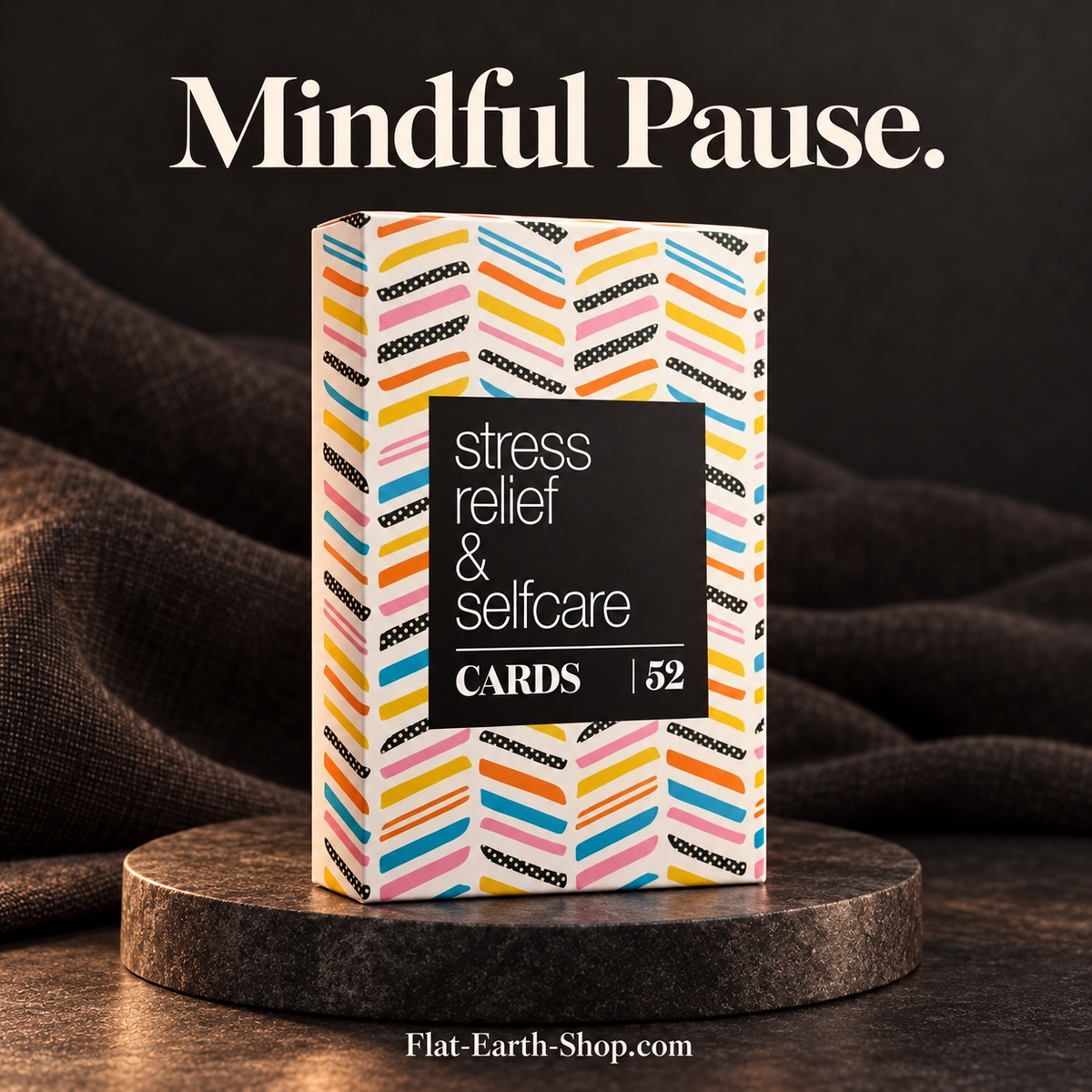 Mindfulness & Self-Care Cards — Mindful Pause | 52 Exercises — dark studio view 2
