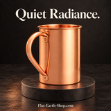 quiet radiance copper drinkware in a dark studio scene