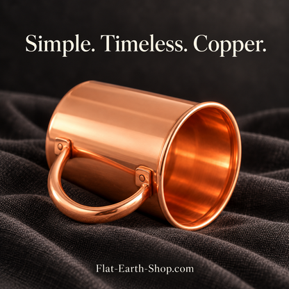 quiet radiance copper drinkware in a dark studio scene