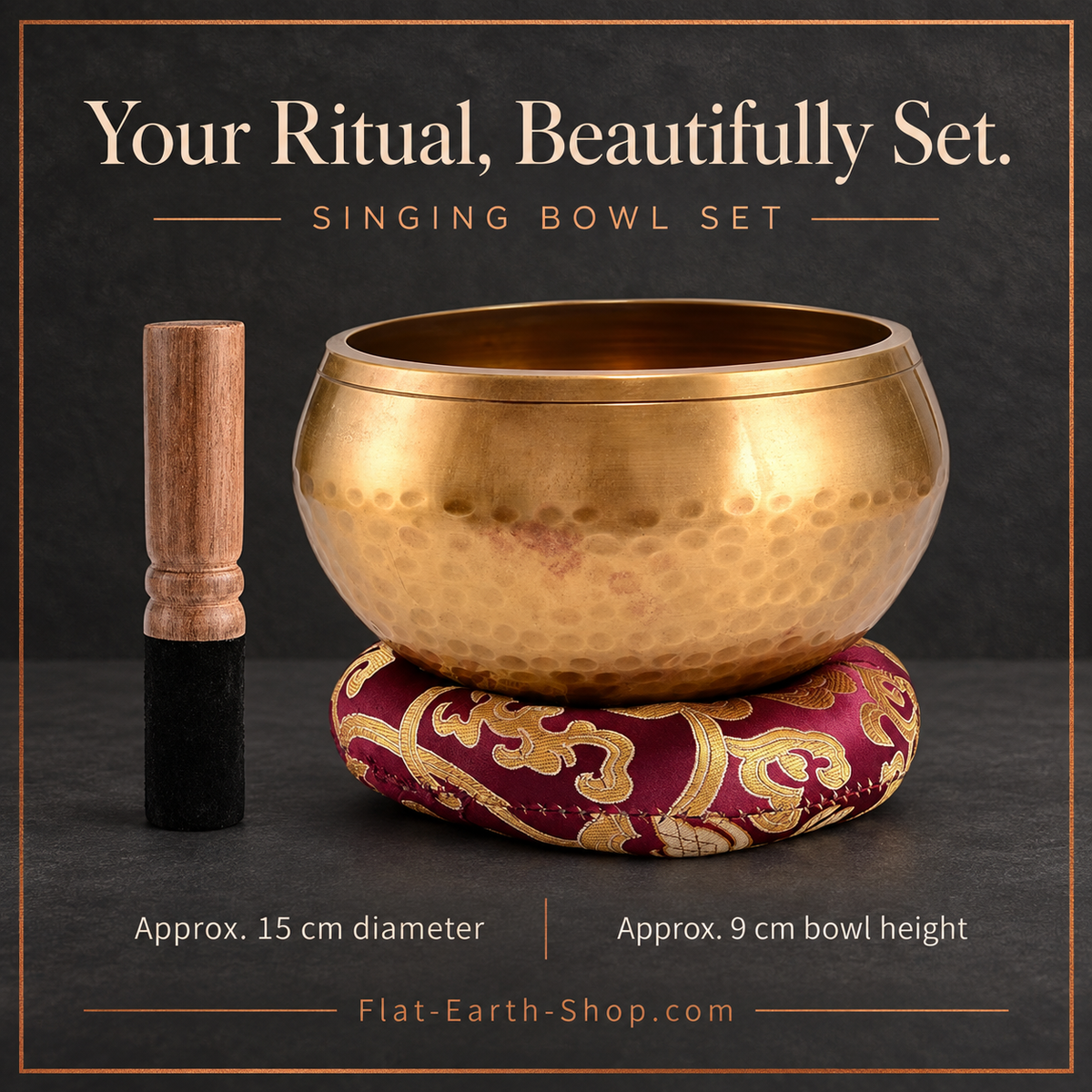 Handcrafted Tibetan Singing Bowl — 13–20cm