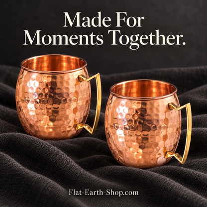 shared ritual copper drinkware in a dark studio scene