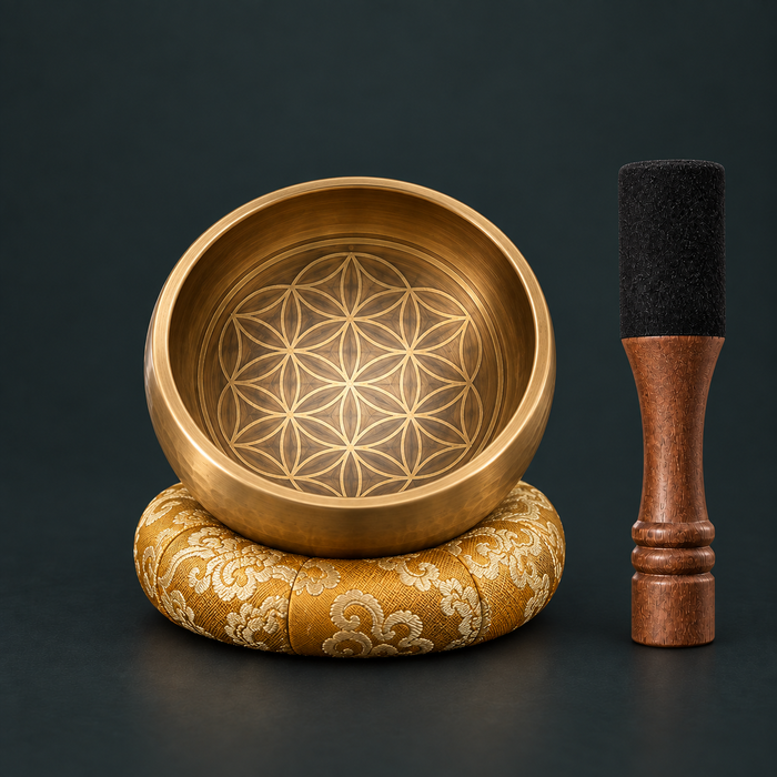 Flower of Life Tibetan Singing Bowl Set