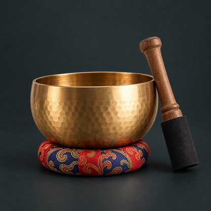 Tibetan-style singing bowl set