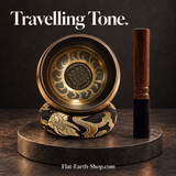 travelling tone singing bowl set in dark studio
