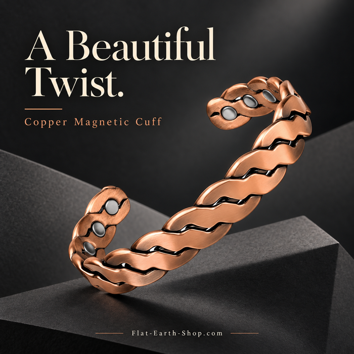 Twisted Copper Magnetic Cuff Bracelet