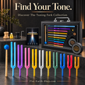 174–963Hz Tuning Fork Set — 10 Piece, Multicolor