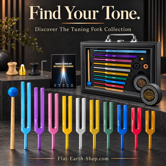 174–963Hz Tuning Fork Set — 10 Piece, Multicolor