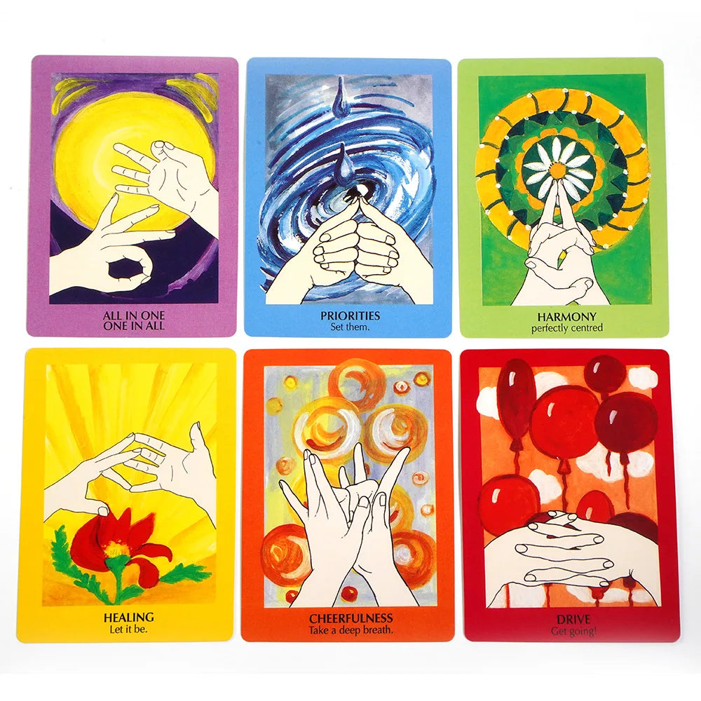 Mudras for Body Mind and Spirit the Handy Course in Yoga with 68 Cards for Practice Cards Tarot Oracle Card Deck