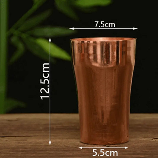 1PCS 400ML Handmade Pure Copper Retro Tea Water Cup Beer Cup Coffee Cup Travel