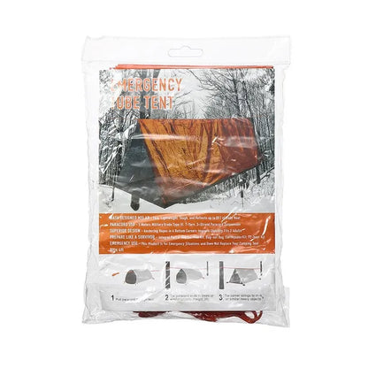 2 Person Emergency Shelter Bivy Survival Tent Kit Mylar Tube Tent Sleeping Bag Waterproof Outdoor SOS Thermal Blanket Reusable