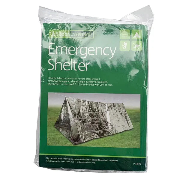 2 Person Emergency Shelter Bivy Survival Tent Kit Mylar Tube Tent Sleeping Bag Waterproof Outdoor SOS Thermal Blanket Reusable