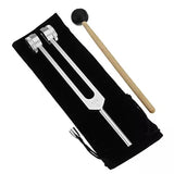 Precision Medical Tuning Fork Set with Chakra Hammer Ball - Sound Healing Therapy Instruments