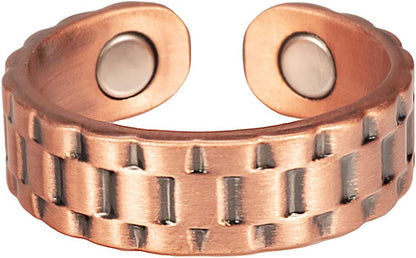 Trio of Handcrafted Magnetic Copper Rings – A Symbol of Health and Style