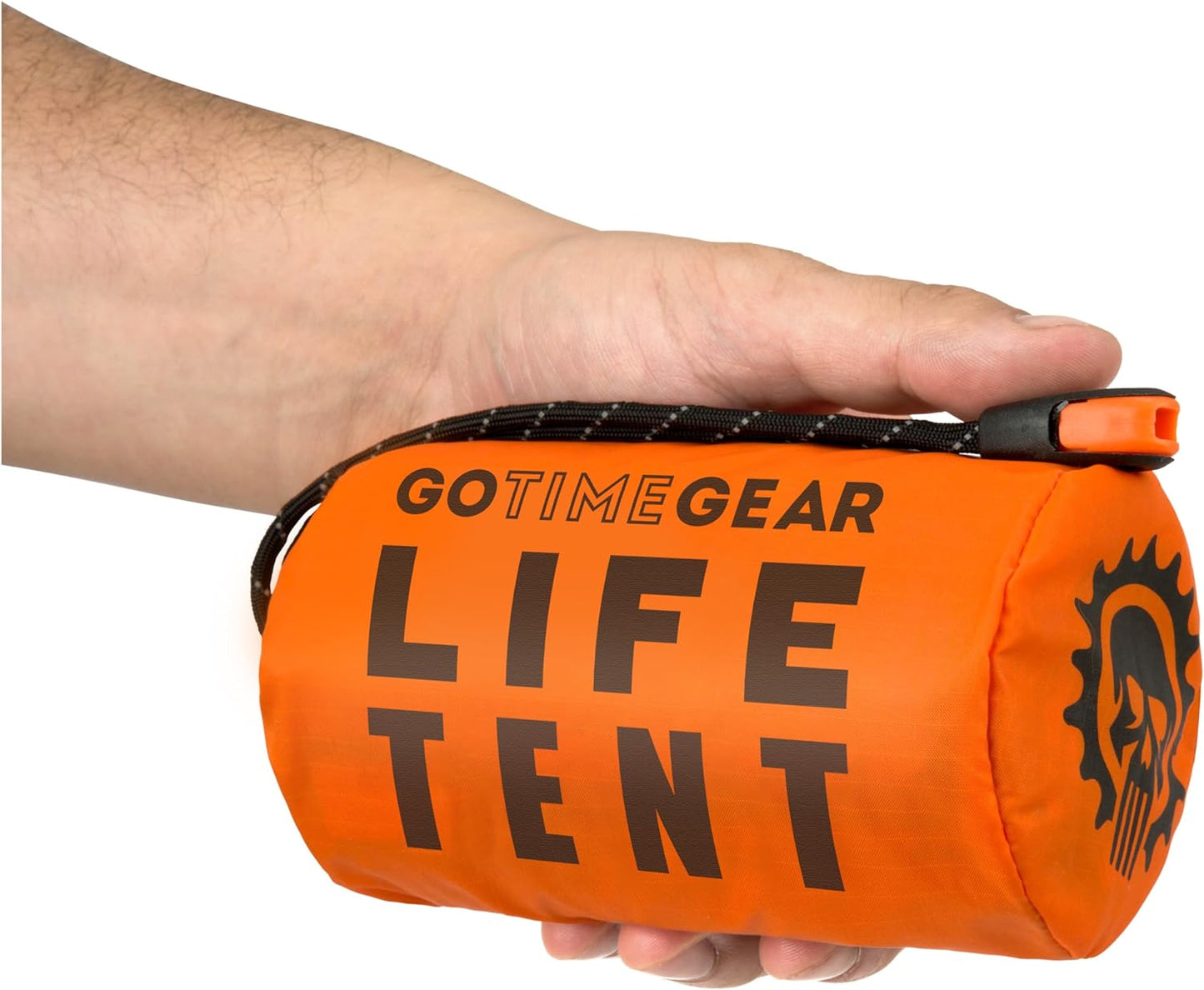 Go Time Gear Life Tent Emergency Survival Shelter - 2-Person, Weatherproof, Compact, with Whistle & Paracord