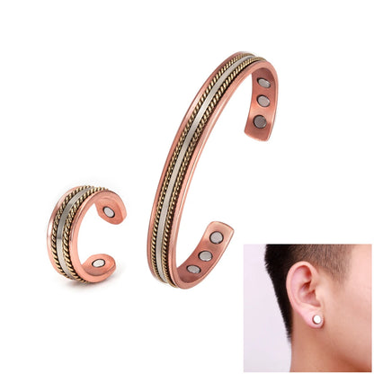 Elegant Copper Healing Jewelry Set – Adjustable Magnetic Therapy