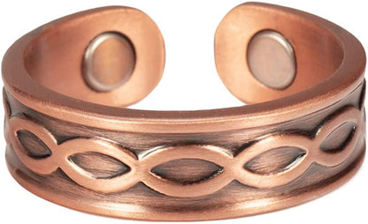 Trio of Handcrafted Magnetic Copper Rings – A Symbol of Health and Style