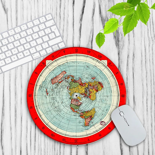 Computer Mat Earth Map round Carpet Table Mat Playmats Game Table Keyboard Gaming Mousepad Silicone Mat 