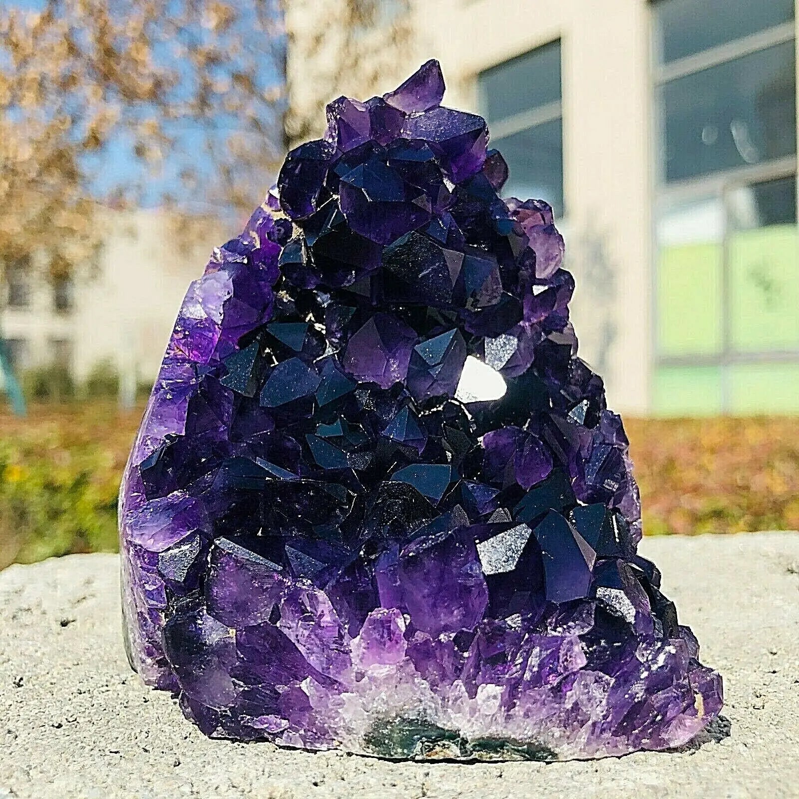 Large Natural Amethyst Geode Quartz Cluster Crystal Specimen Energy Healing