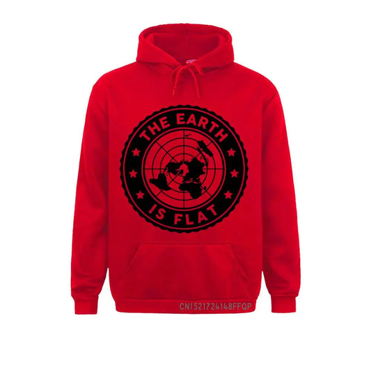 'The Earth Is Flat Earth'  Long Sleeves Hoodies 