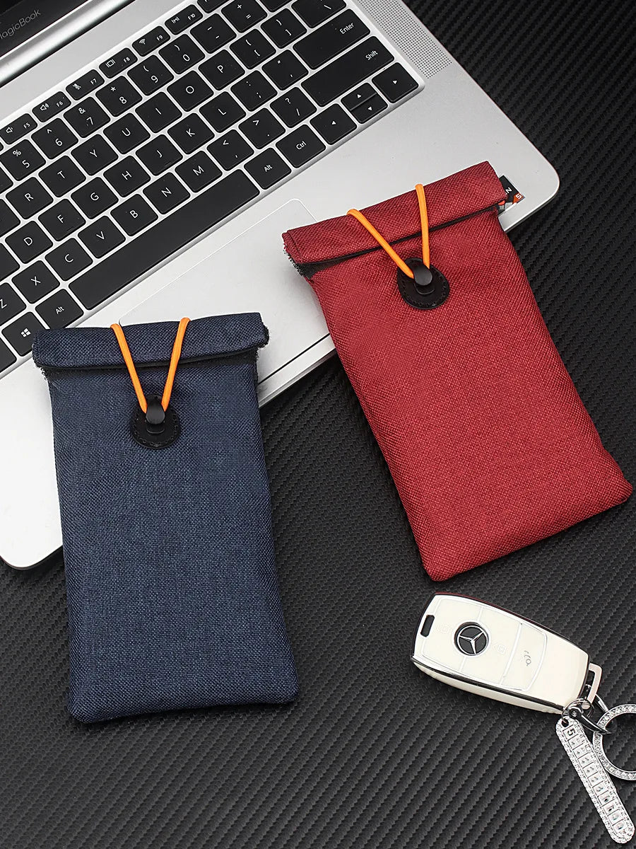 Mobile Phone RF Car Key FOB Faraday Bag Signal Blocking Anti-Radiation Shield Case Anti-Tracking Pouch