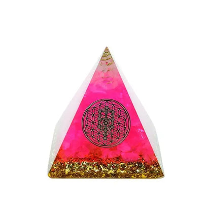 Energizing Obsidian Orgonite Pyramid - Handcrafted Energy Harmonizer