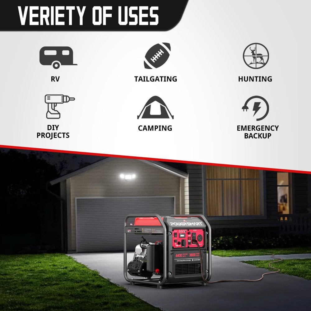 4400-Watt RV Ready Open Frame Inverter Gas Generator for Home Use,Epa Compliant MB5040B